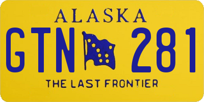 AK license plate GTN281