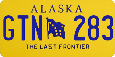 AK license plate GTN283