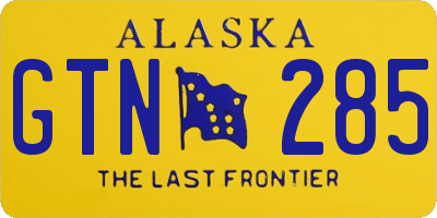 AK license plate GTN285