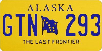 AK license plate GTN293