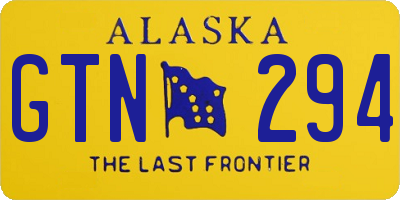 AK license plate GTN294