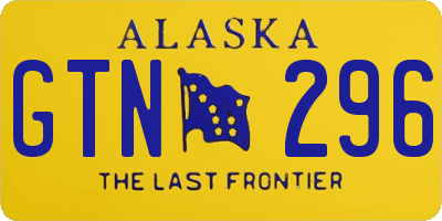 AK license plate GTN296