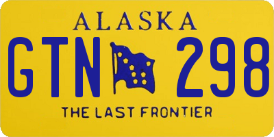 AK license plate GTN298