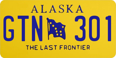 AK license plate GTN301