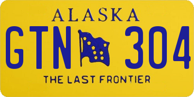 AK license plate GTN304