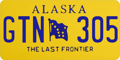 AK license plate GTN305