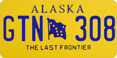 AK license plate GTN308