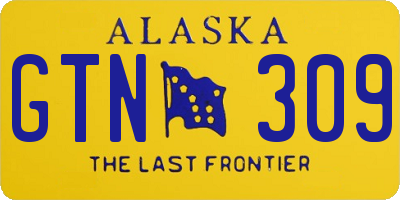 AK license plate GTN309