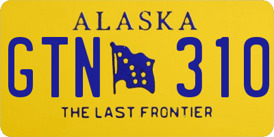 AK license plate GTN310