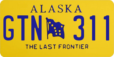 AK license plate GTN311