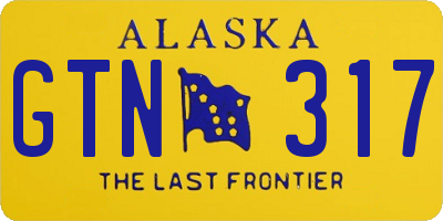 AK license plate GTN317