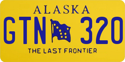 AK license plate GTN320