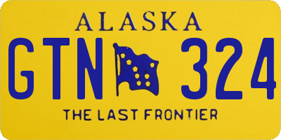 AK license plate GTN324