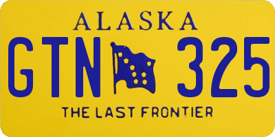 AK license plate GTN325