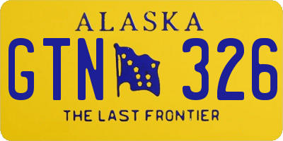 AK license plate GTN326