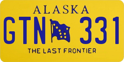 AK license plate GTN331