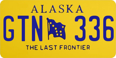 AK license plate GTN336