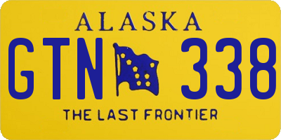 AK license plate GTN338