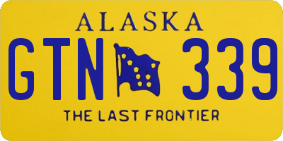 AK license plate GTN339