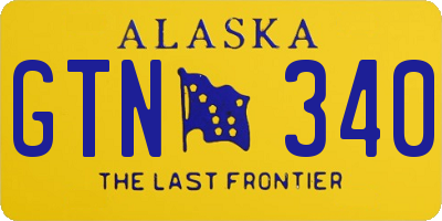 AK license plate GTN340