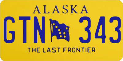 AK license plate GTN343