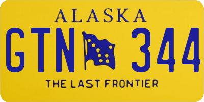 AK license plate GTN344