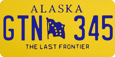 AK license plate GTN345