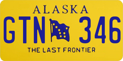 AK license plate GTN346