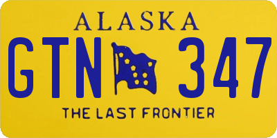 AK license plate GTN347