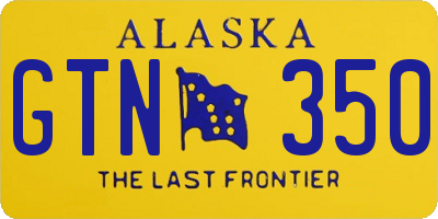 AK license plate GTN350