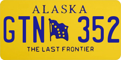 AK license plate GTN352