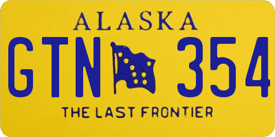 AK license plate GTN354