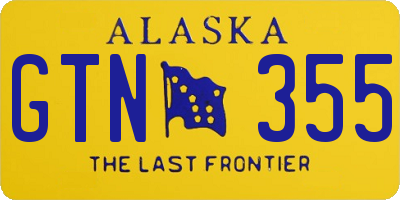 AK license plate GTN355