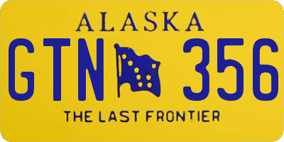 AK license plate GTN356