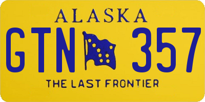 AK license plate GTN357