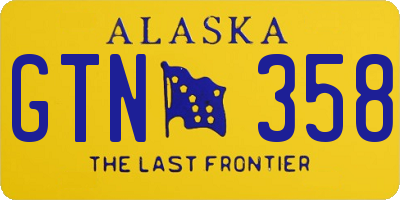 AK license plate GTN358