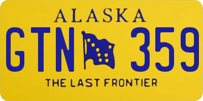 AK license plate GTN359