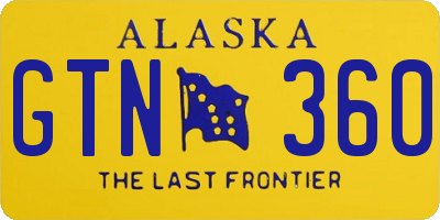 AK license plate GTN360