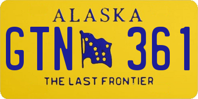 AK license plate GTN361