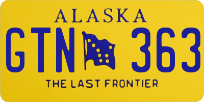 AK license plate GTN363