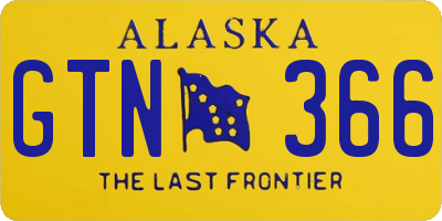 AK license plate GTN366