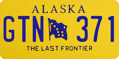 AK license plate GTN371