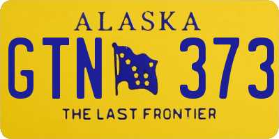 AK license plate GTN373