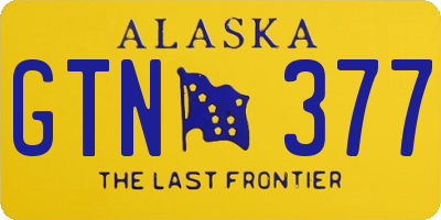 AK license plate GTN377