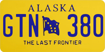 AK license plate GTN380