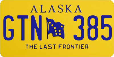 AK license plate GTN385