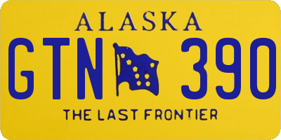 AK license plate GTN390