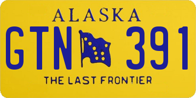 AK license plate GTN391