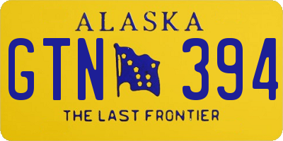 AK license plate GTN394