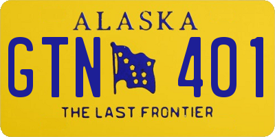 AK license plate GTN401